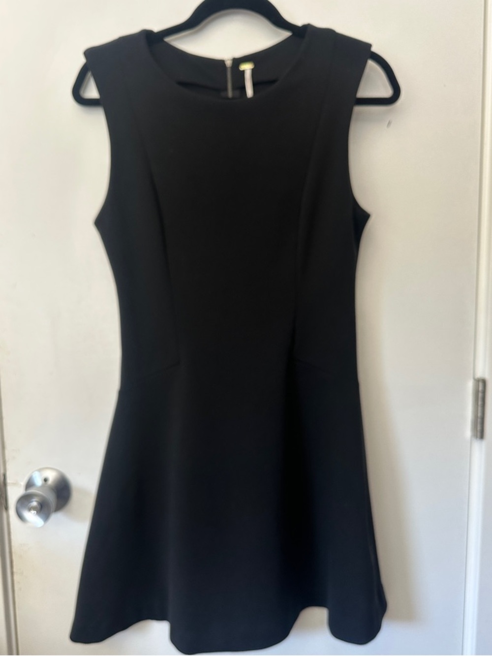Free People Sleek Black Sleeveless Mini Fit and Flare Dress